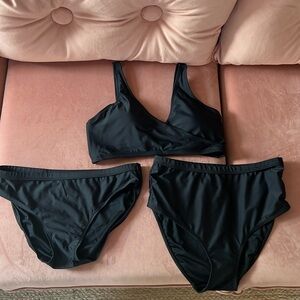 Kindred Bravely Crossover Maternity Bikini Top with Two Bottoms!